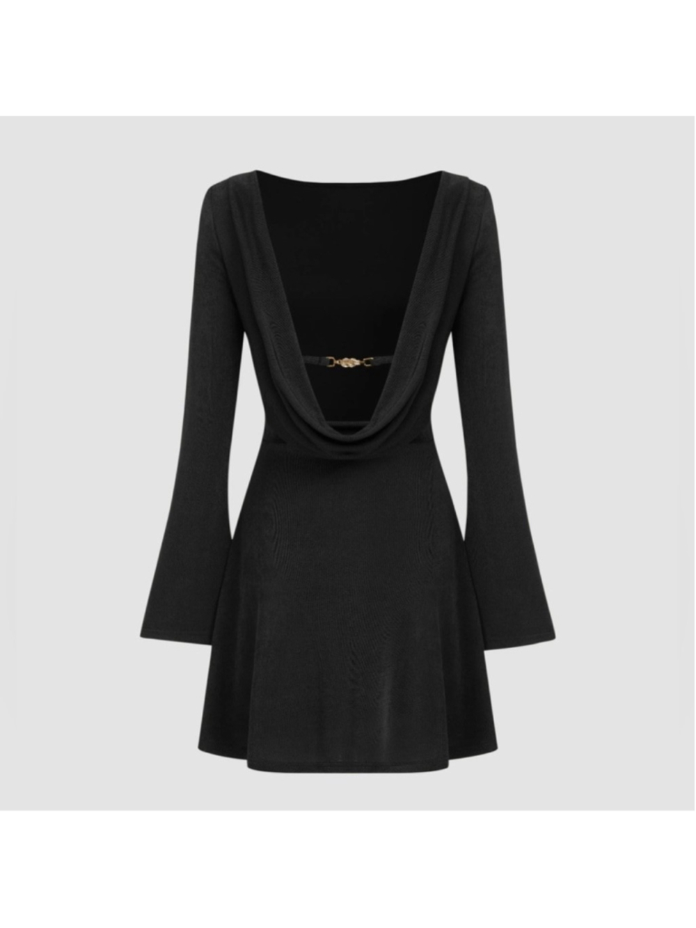 Cider BOAT NECK SOLID BACKLESS MINI DRESS XL CR2-28